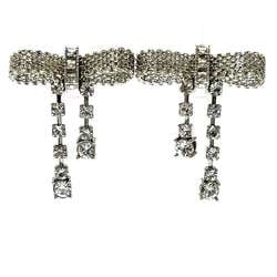 Miu Miu Miu Women's Crystal Bow Earrings Ribbon