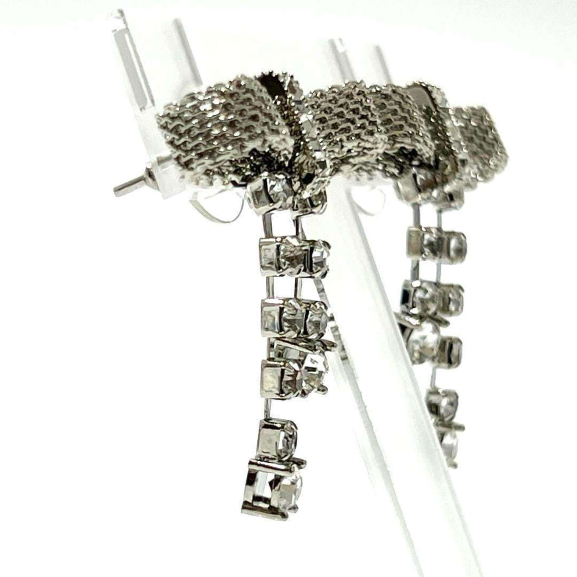 Miu Miu Miu Women's Crystal Bow Earrings Ribbon