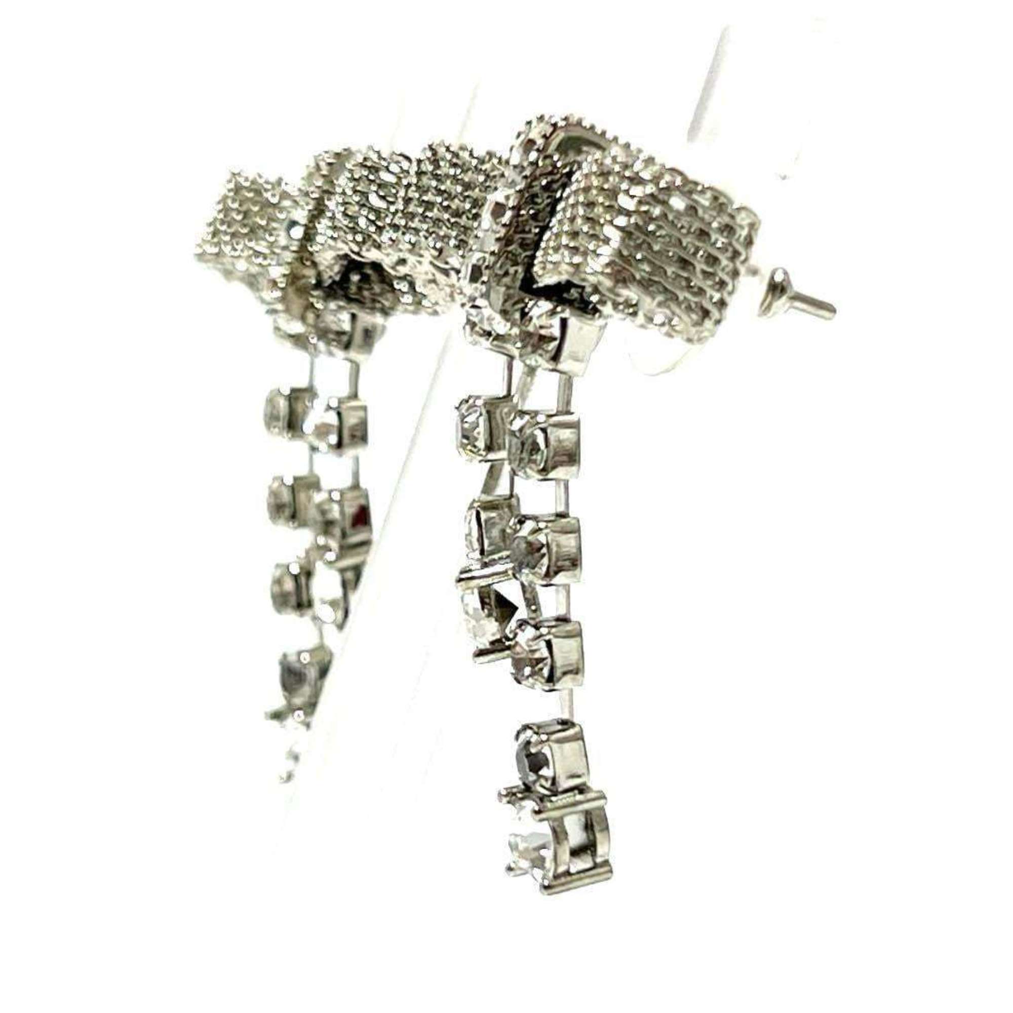 Miu Miu Miu Women's Crystal Bow Earrings Ribbon