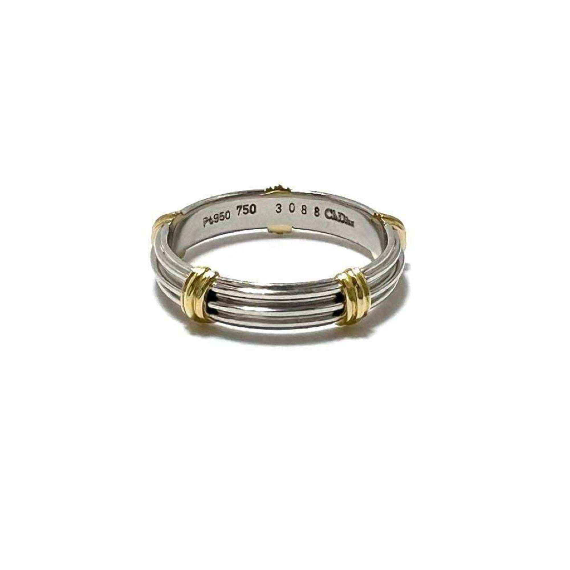 Christian Dior Dior Men's Ring, Combination K18 Yellow Gold, Platinum