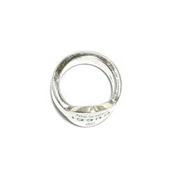 GUCCI Women's and Men's Rings Trademark Plate Ring Silver