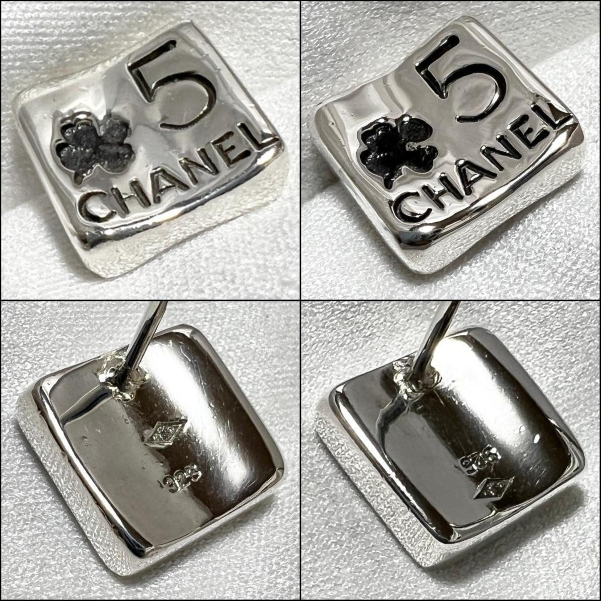 CHANEL Women's Earrings No.5 Silver