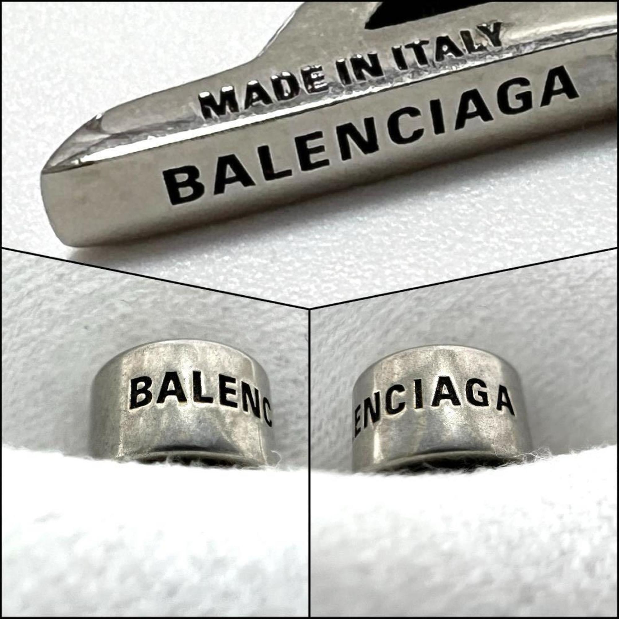 Balenciaga Men's and Women's Typo Metal Earrings