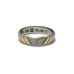 CELINE Women's and Men's Rings Platinum Yellow Gold K18 Combination Trim Off