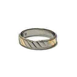 CELINE Women's and Men's Rings Platinum Yellow Gold K18 Combination Trim Off