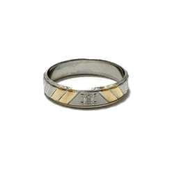 CELINE Women's and Men's Rings Platinum Yellow Gold K18 Combination Trim Off