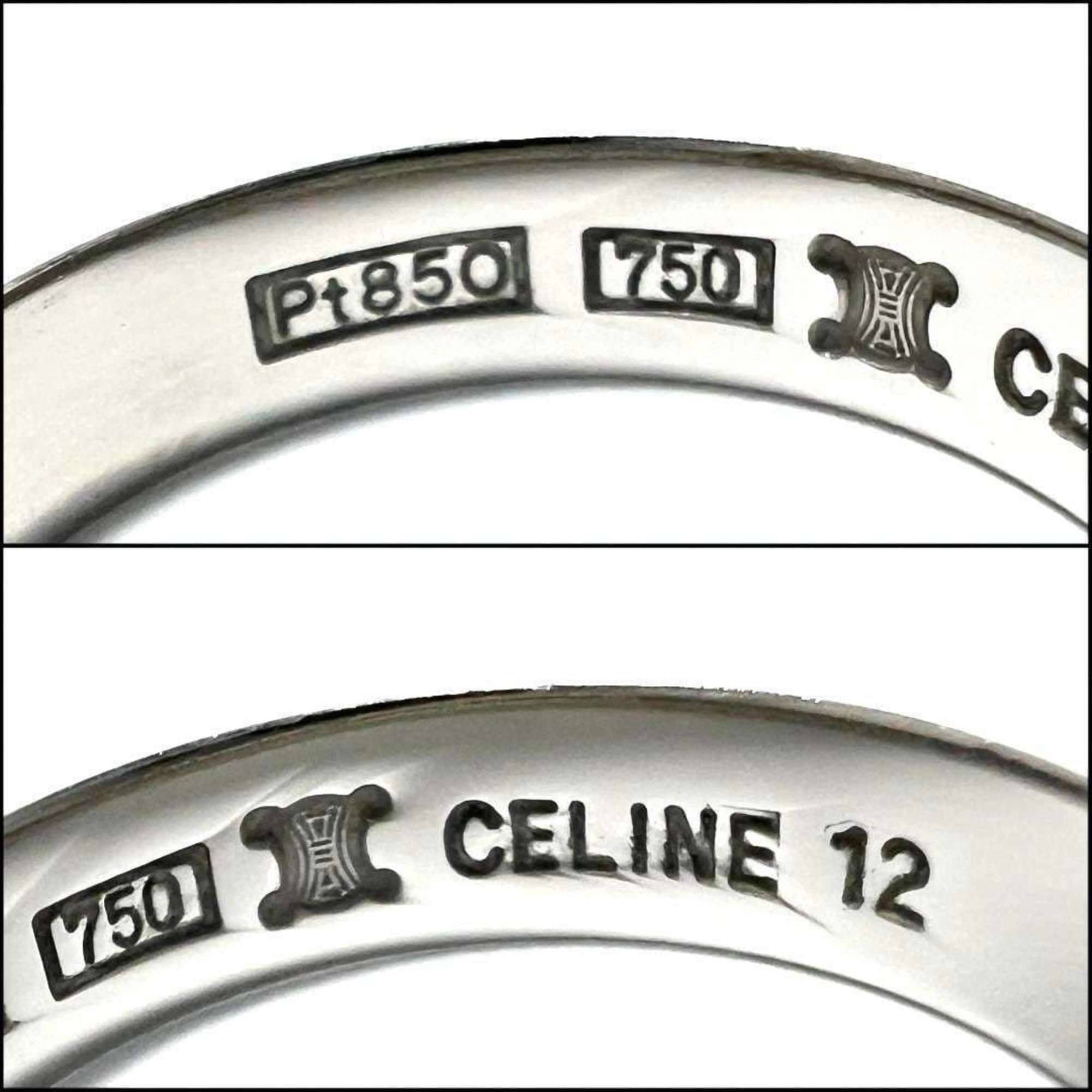 CELINE Women's and Men's Rings Platinum Yellow Gold K18 Combination Trim Off