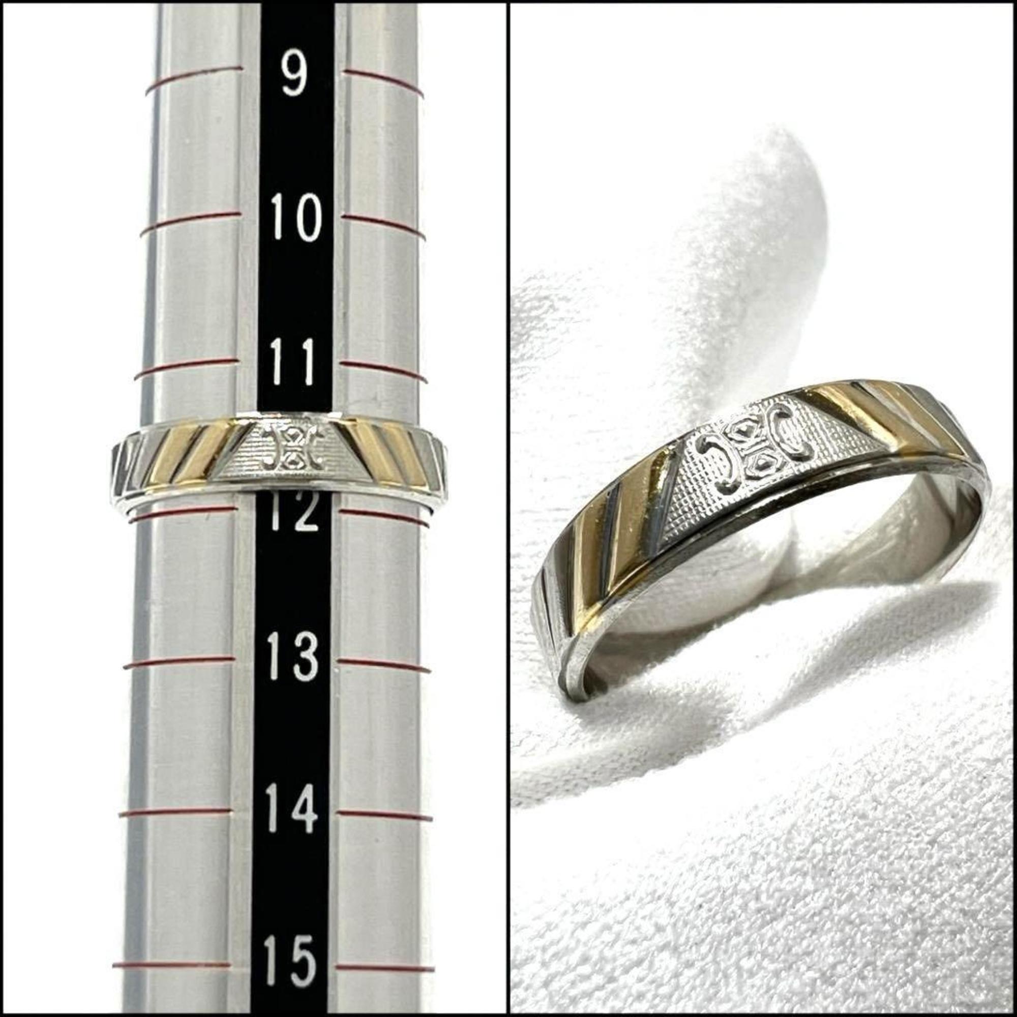 CELINE Women's and Men's Rings Platinum Yellow Gold K18 Combination Trim Off