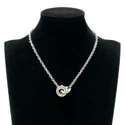 LOEWE Women's Donut Single Link Necklace Pendant Silver 925