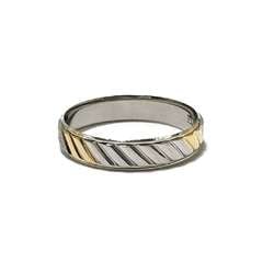 CELINE Men's Ring Platinum Yellow Gold K18 Combi Trim Off