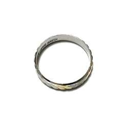 CELINE Men's Ring Platinum Yellow Gold K18 Combi Trim Off