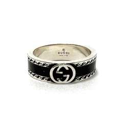 Gucci Men's and Women's Interlocking Rings, Silver