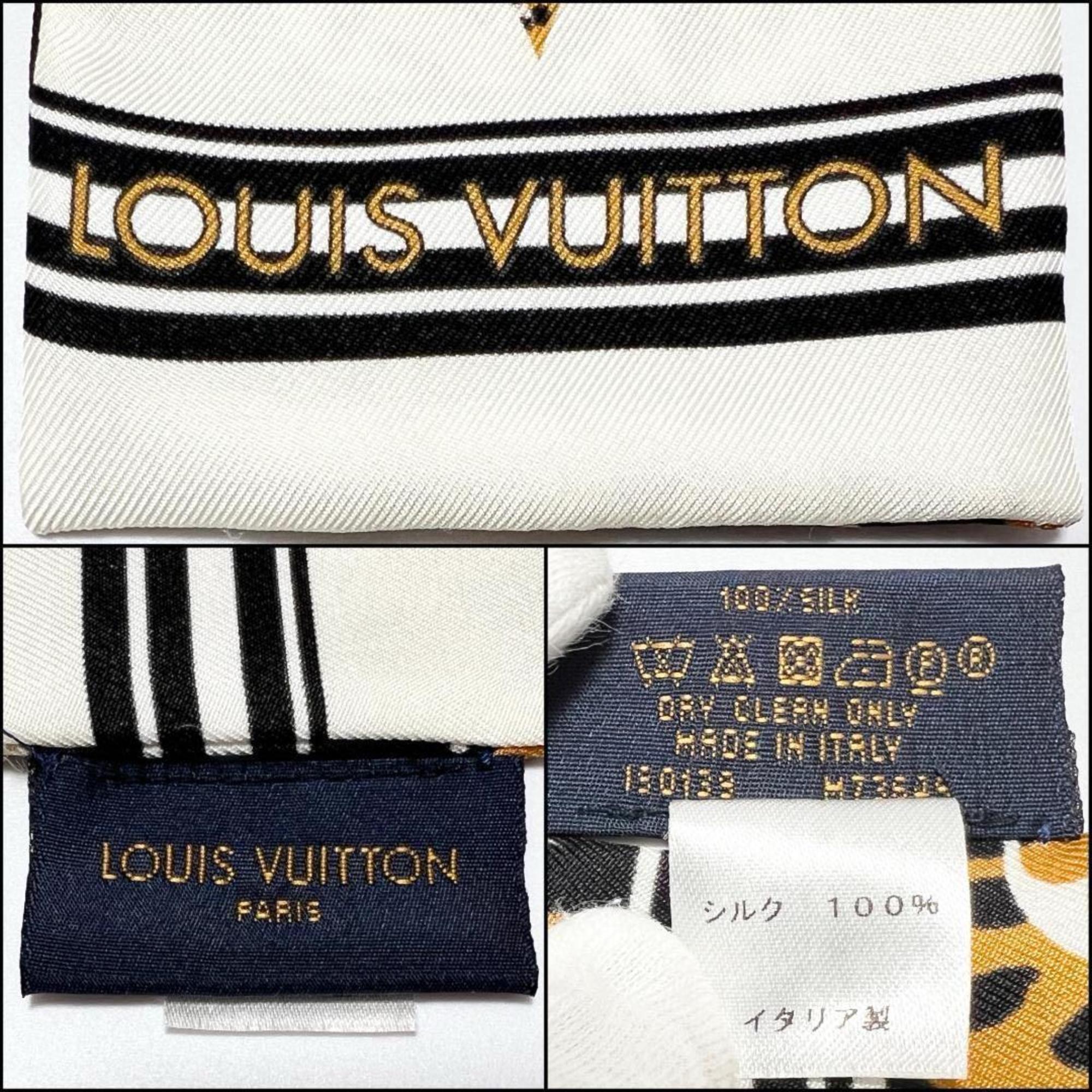 LOUIS VUITTON Women's Scarf Bandeau Giant Monogram Jungle Silk