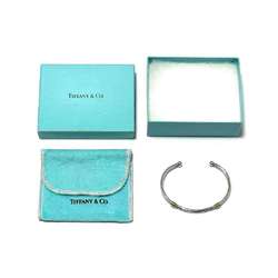 TIFFANY Women's Bracelet Bangle Double Width 2 Coil K18 Yellow Gold Silver 925