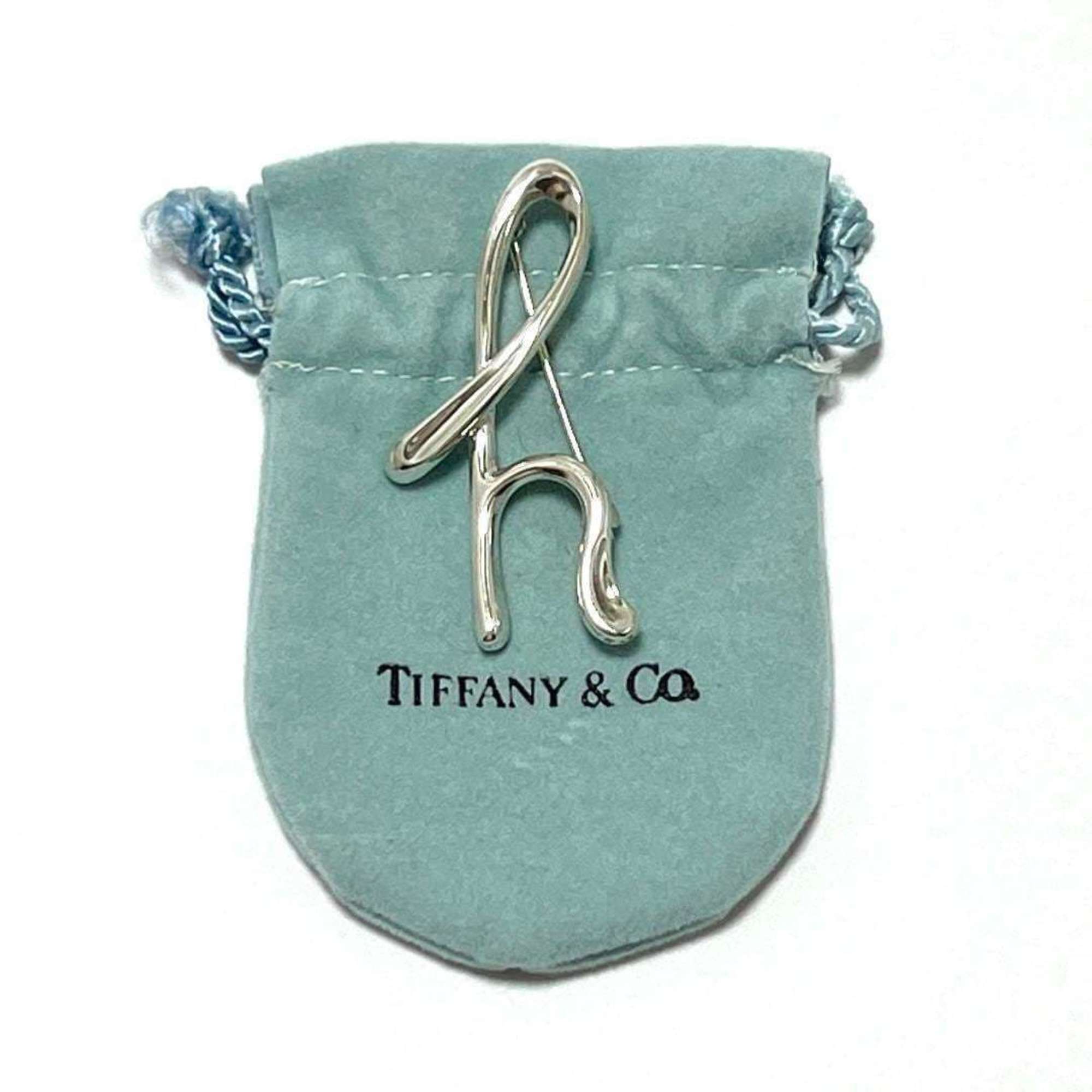 Tiffany Women's Brooch Pin Badge Alphabet Silver 925