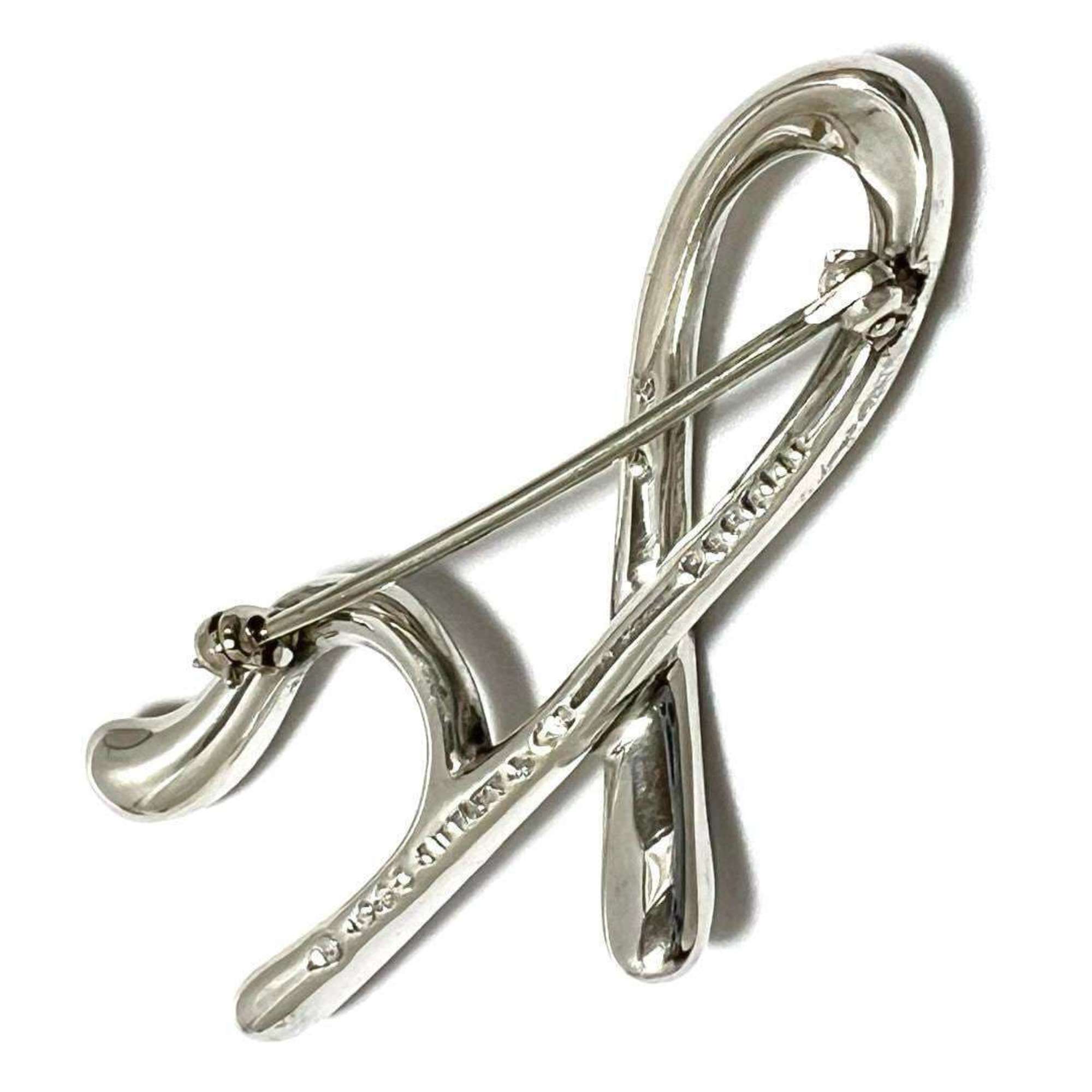 Tiffany Women's Brooch Pin Badge Alphabet Silver 925