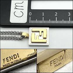 FENDI Men's Necklace Pendant Palladium & Gold Color