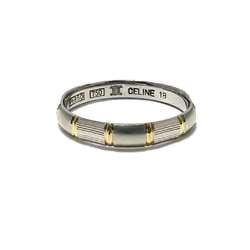 CELINE Men's Ring Platinum Yellow Gold K18 Combi Trim Off