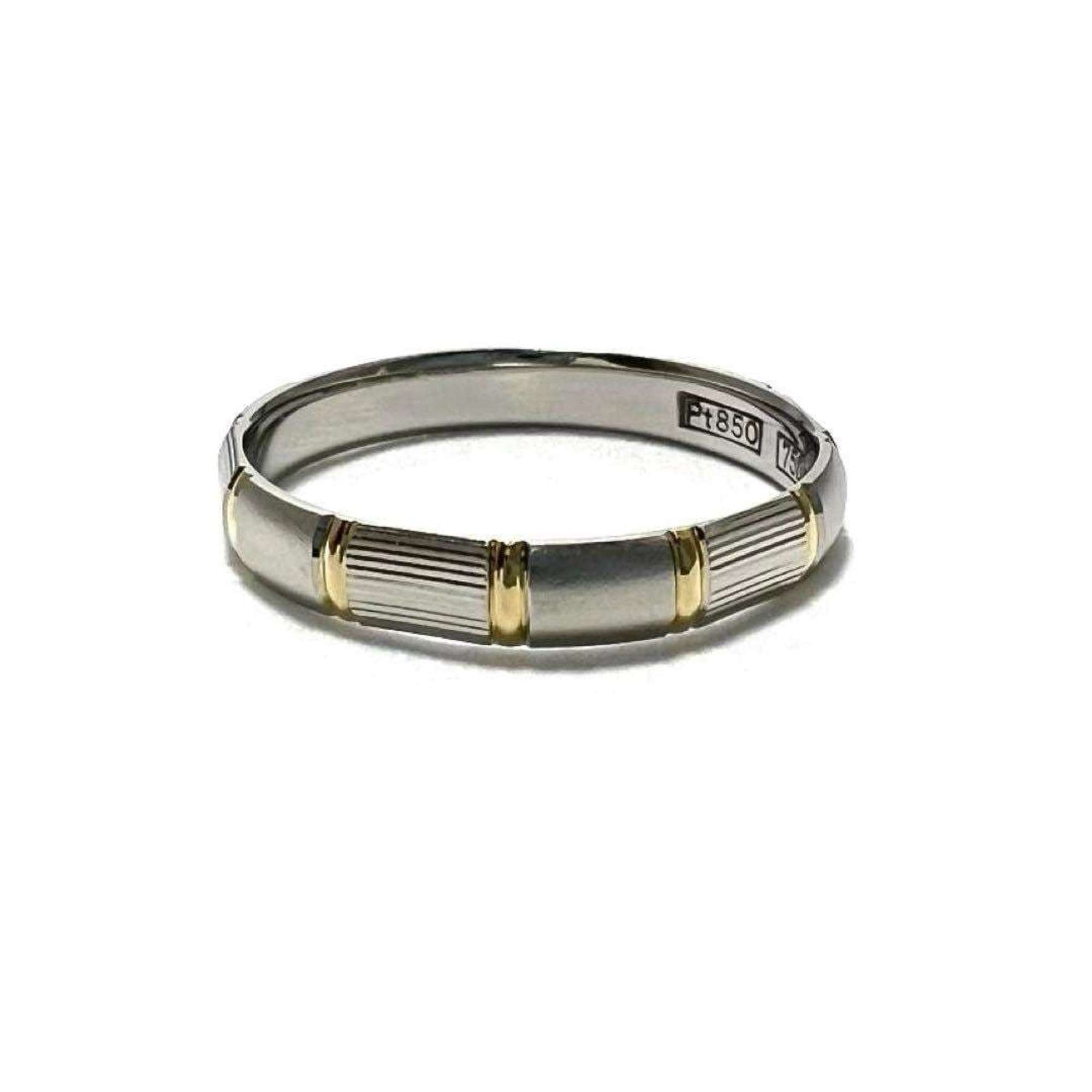 CELINE Men's Ring Platinum Yellow Gold K18 Combi Trim Off