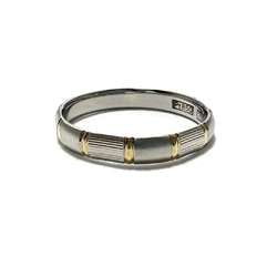 CELINE Men's Ring Platinum Yellow Gold K18 Combi Trim Off