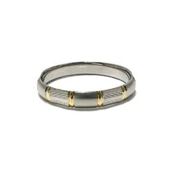 CELINE Men's Ring Platinum Yellow Gold K18 Combi Trim Off