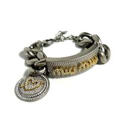 Miu Miu Miu Women's Crystal ID Bracelet with Pave Charm