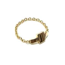 Tiffany T TWO Chain Ring for Women, 18K Yellow Gold