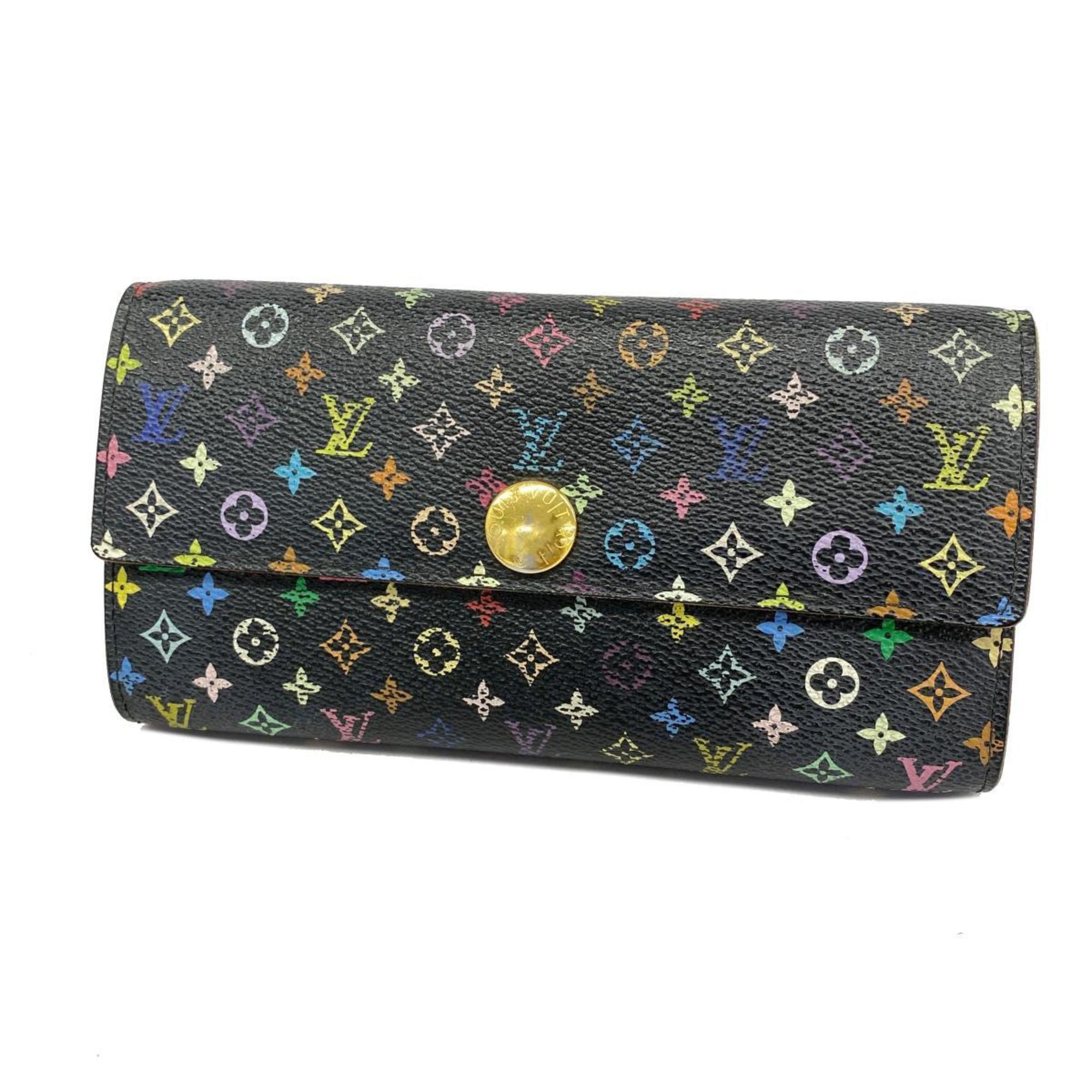 Louis Vuitton Long Wallet Monogram Multicolor Portefeuille Sarah M93748 Pistache Ladies