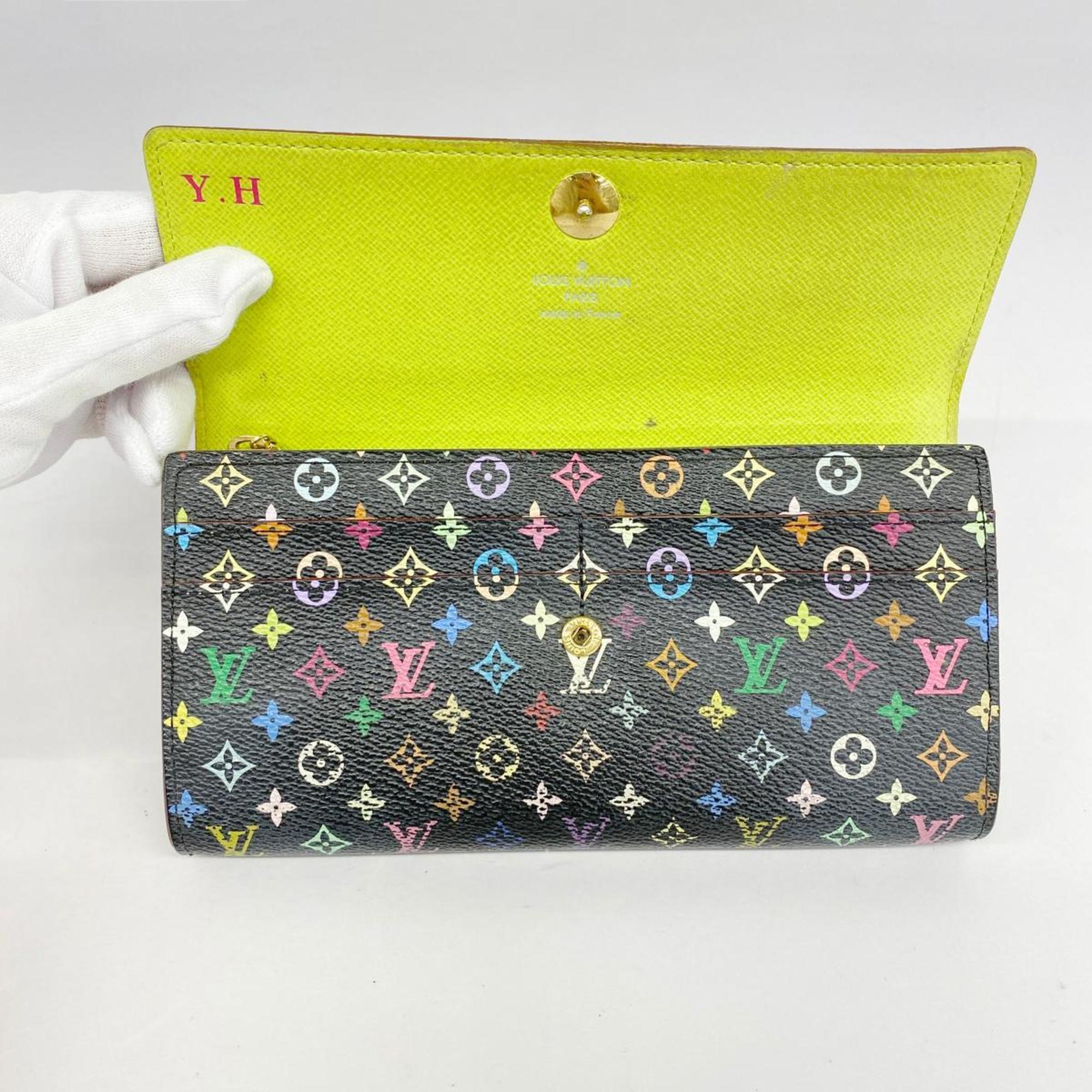 Louis Vuitton Long Wallet Monogram Multicolor Portefeuille Sarah M93748 Pistache Ladies