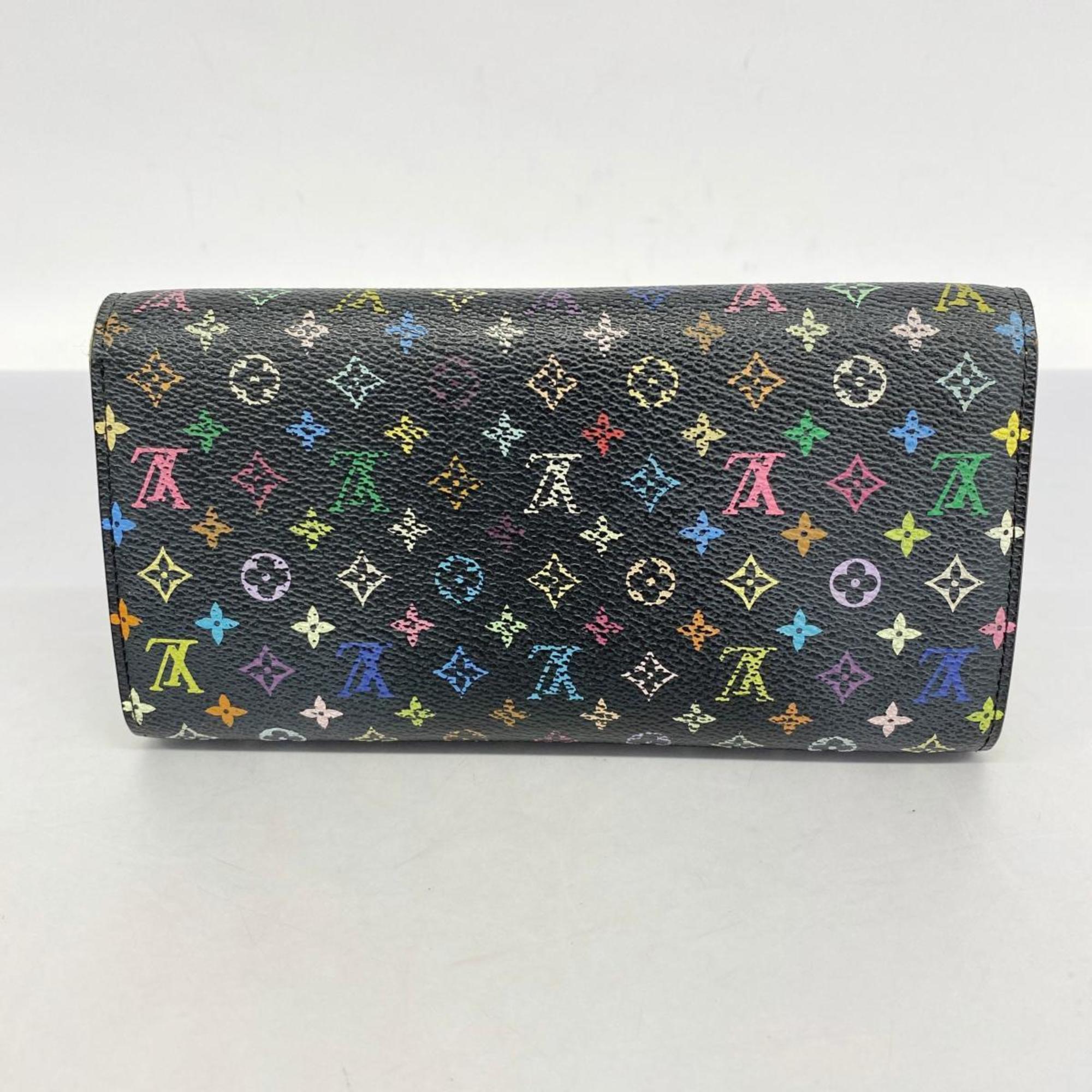 Louis Vuitton Long Wallet Monogram Multicolor Portefeuille Sarah M93748 Pistache Ladies