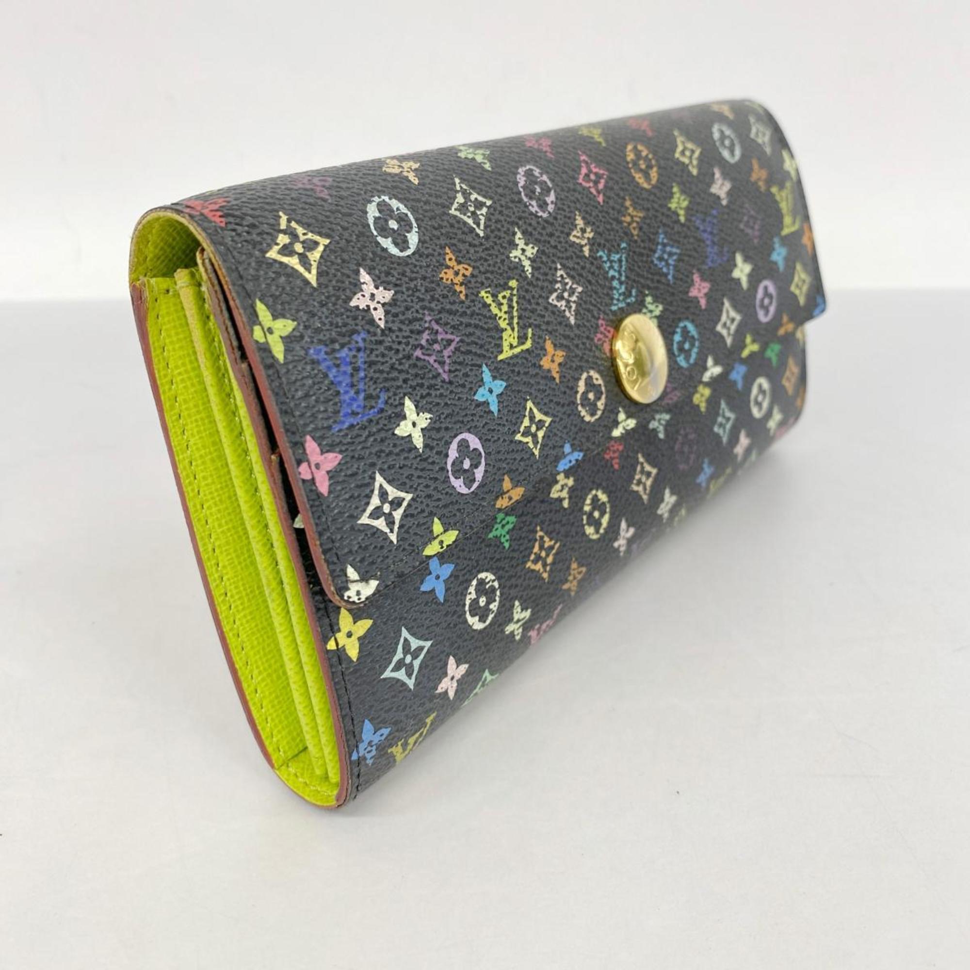 Louis Vuitton Long Wallet Monogram Multicolor Portefeuille Sarah M93748 Pistache Ladies