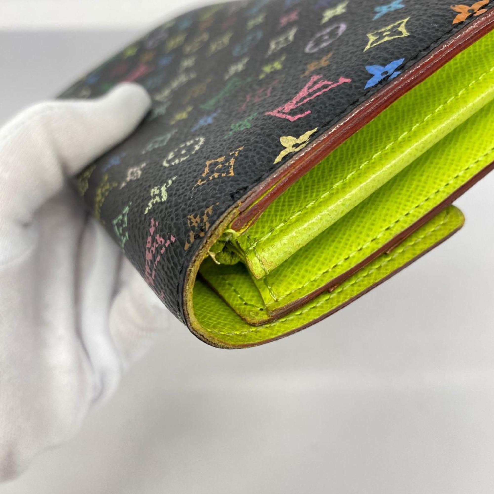 Louis Vuitton Long Wallet Monogram Multicolor Portefeuille Sarah M93748 Pistache Ladies