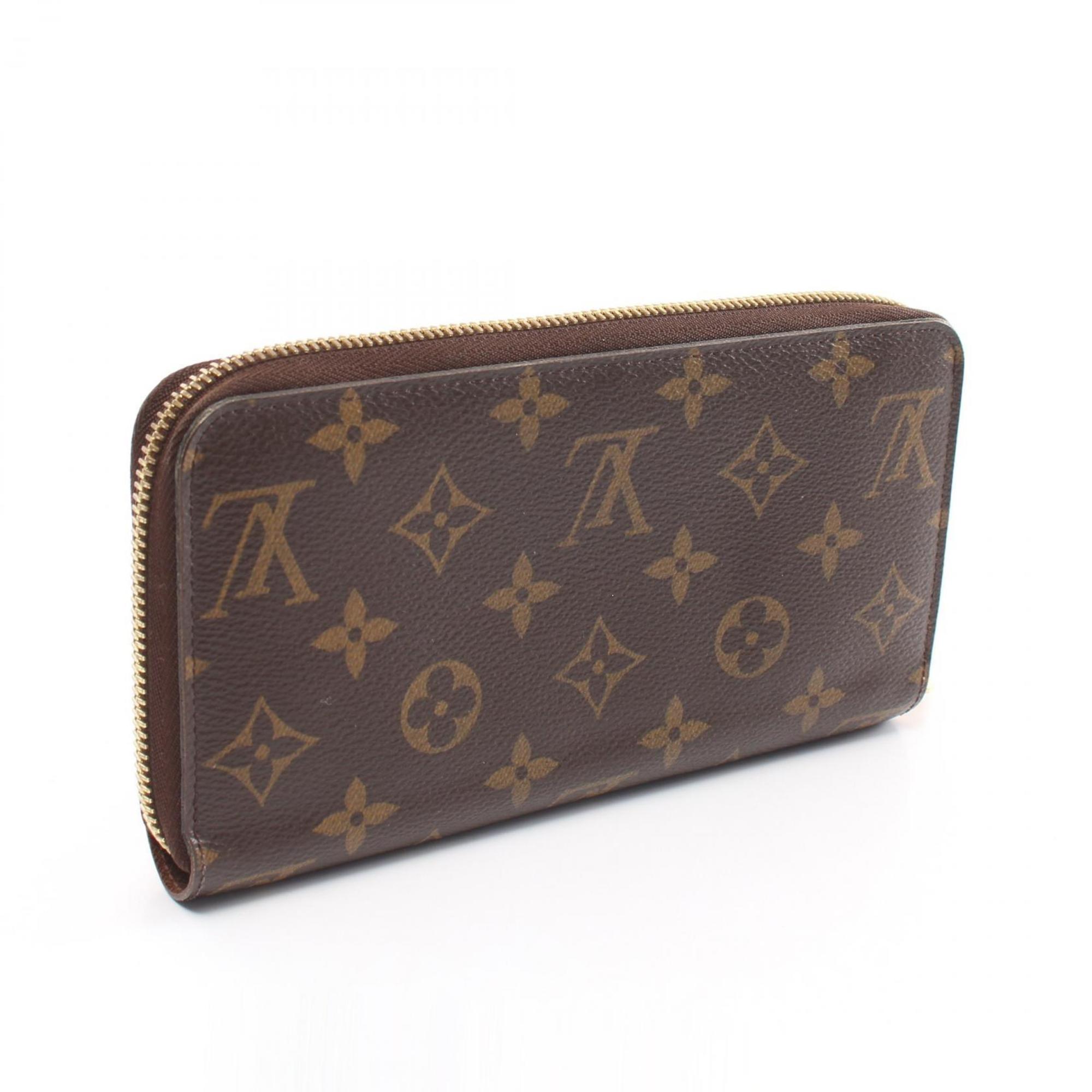 Louis Vuitton LOUIS VUITTON Zippy Wallet Monogram Round Long Coated Canvas Men's Women's Brown M42616