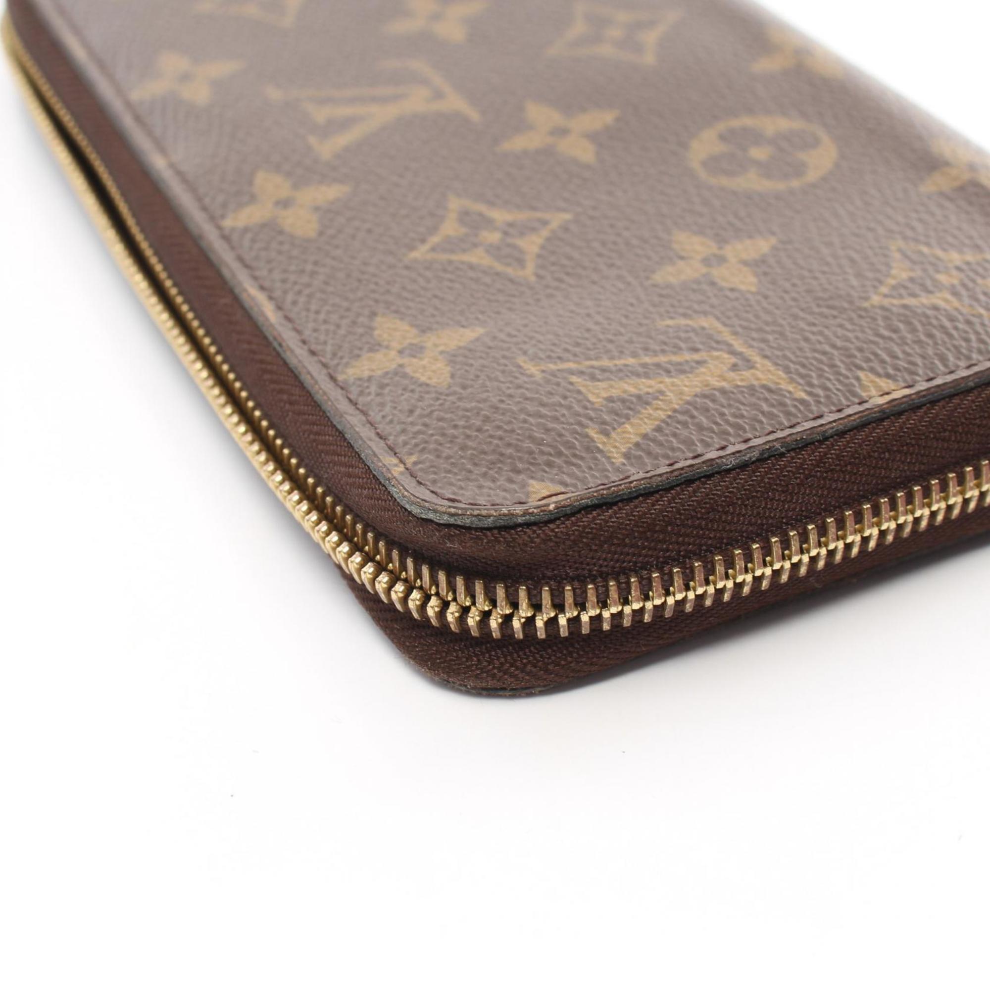 Louis Vuitton LOUIS VUITTON Zippy Wallet Monogram Round Long Coated Canvas Men's Women's Brown M42616