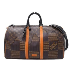 Louis Vuitton Keepall Bandouliere 50 Boston Bag Coated Canvas Damier Giant Men's Women's Brown N40360