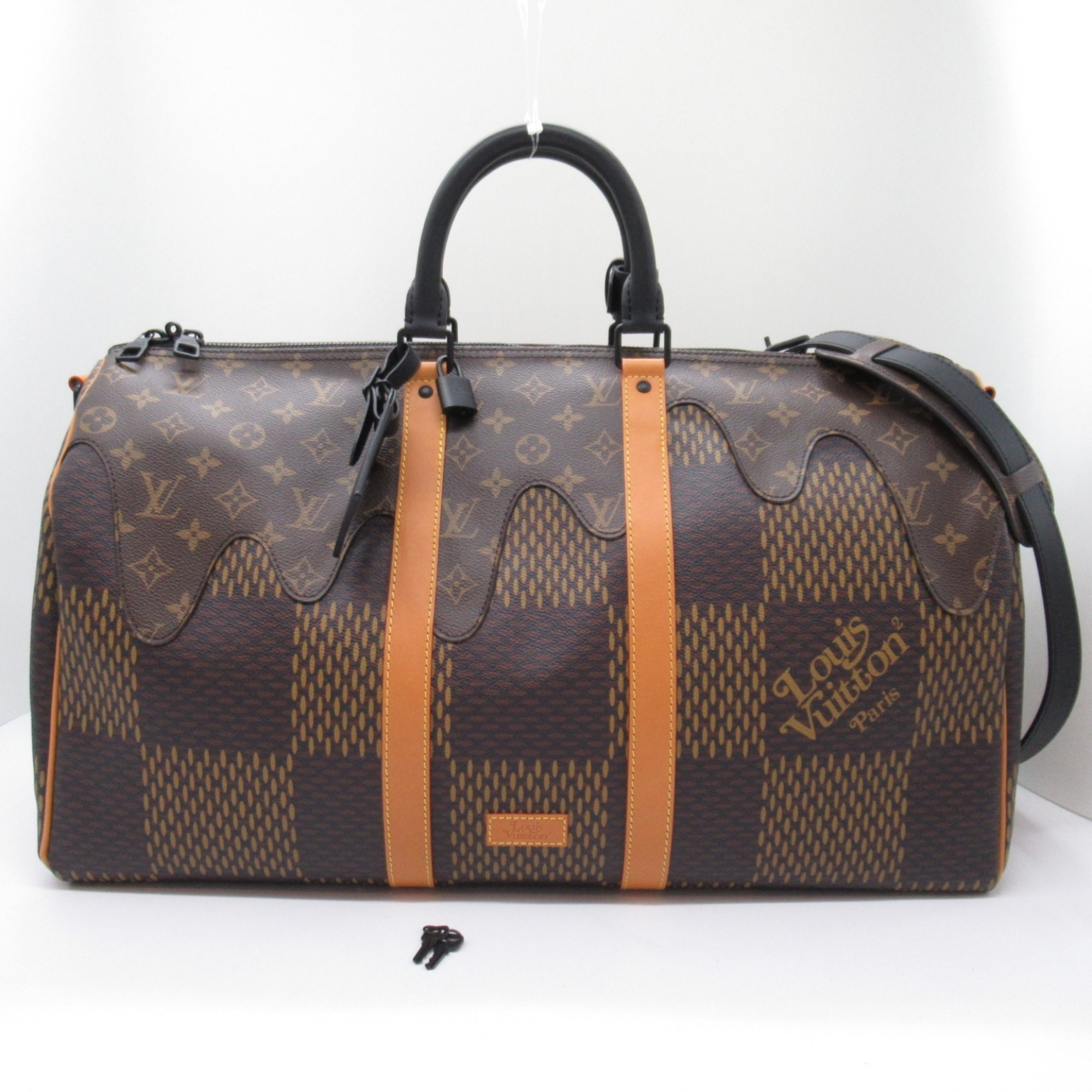 Louis Vuitton Keepall Bandouliere 50 Boston Bag Coated Canvas Damier Giant Men's Women's Brown N40360