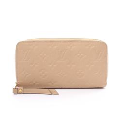 Louis Vuitton LOUIS VUITTON Zippy Wallet Empreinte Dune Round Long Leather Women's Beige M61866