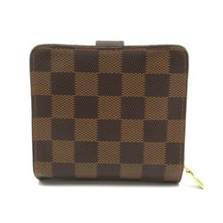 Louis Vuitton LOUIS VUITTON Compact Zip Round Wallet Coated Canvas Leather Damier Men's Women's Brown N61668