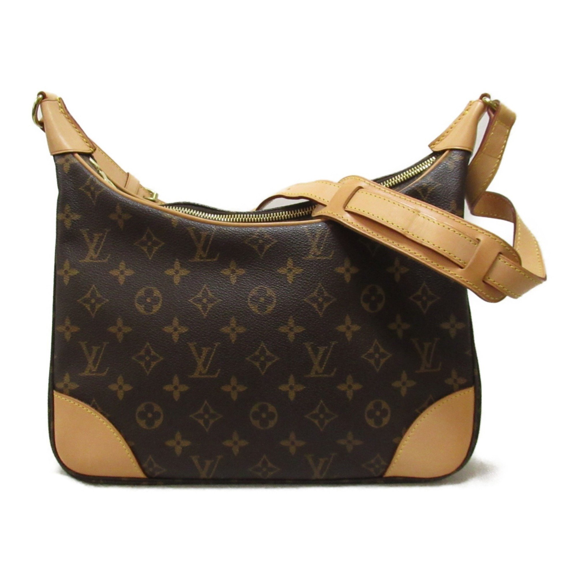 Louis Vuitton Boulogne 30 Shoulder Bag, Coated Canvas, Monogram, Women's, Brown, M51265