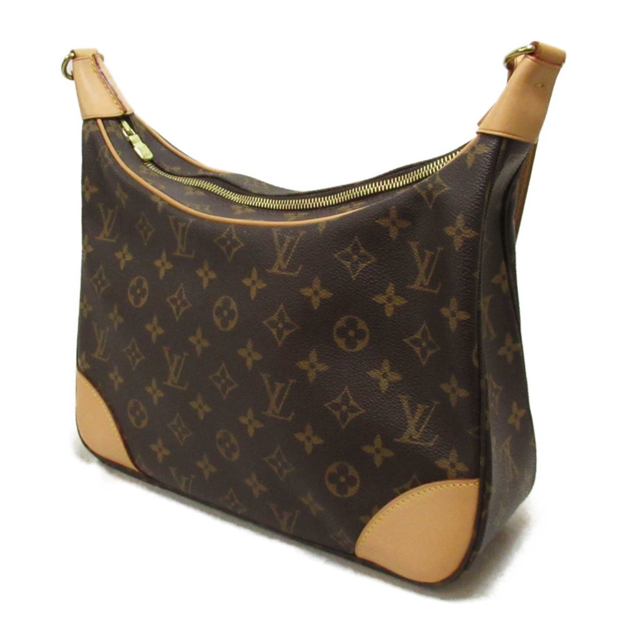 Louis Vuitton Boulogne 30 Shoulder Bag, Coated Canvas, Monogram, Women's, Brown, M51265