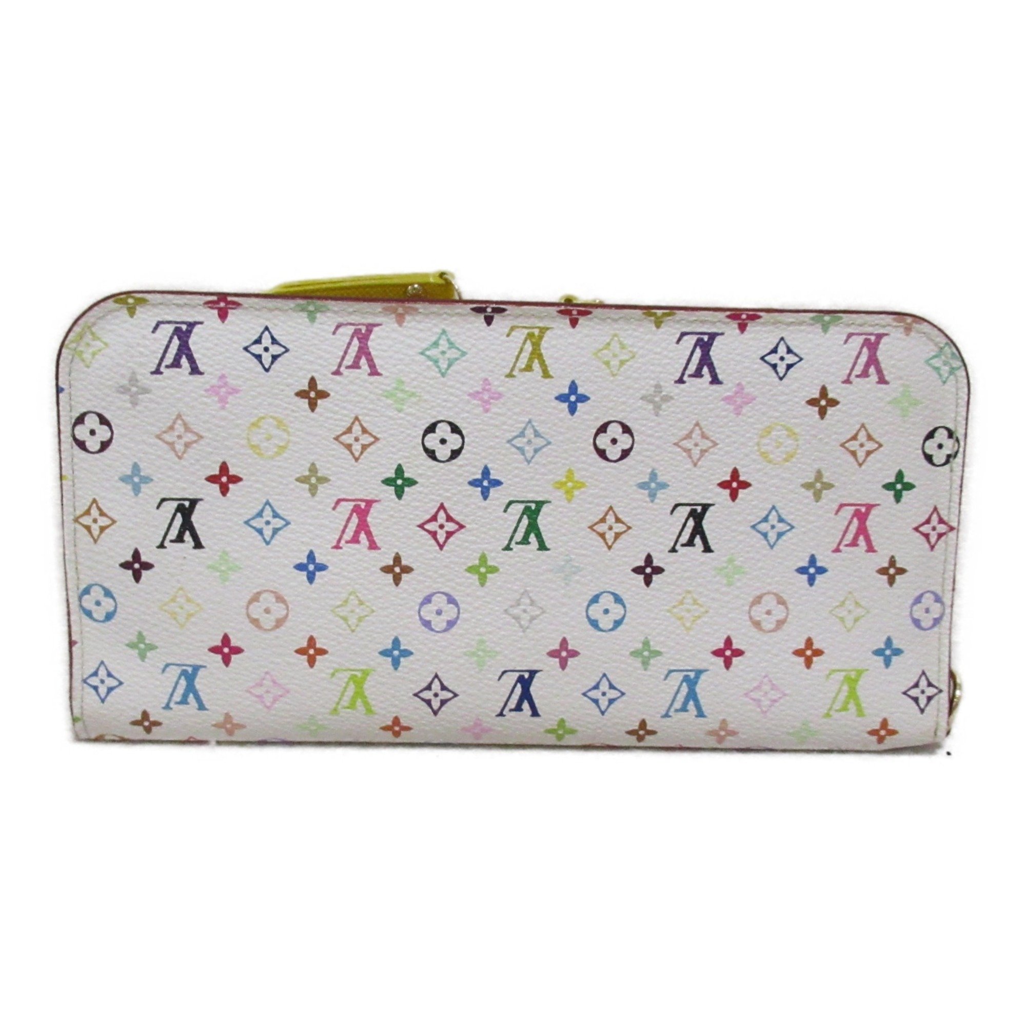 Louis Vuitton LOUIS VUITTON Portefeuille Ansolite Round Long Wallet Coated Canvas Monogram Multicolor Women's White Citron M93750