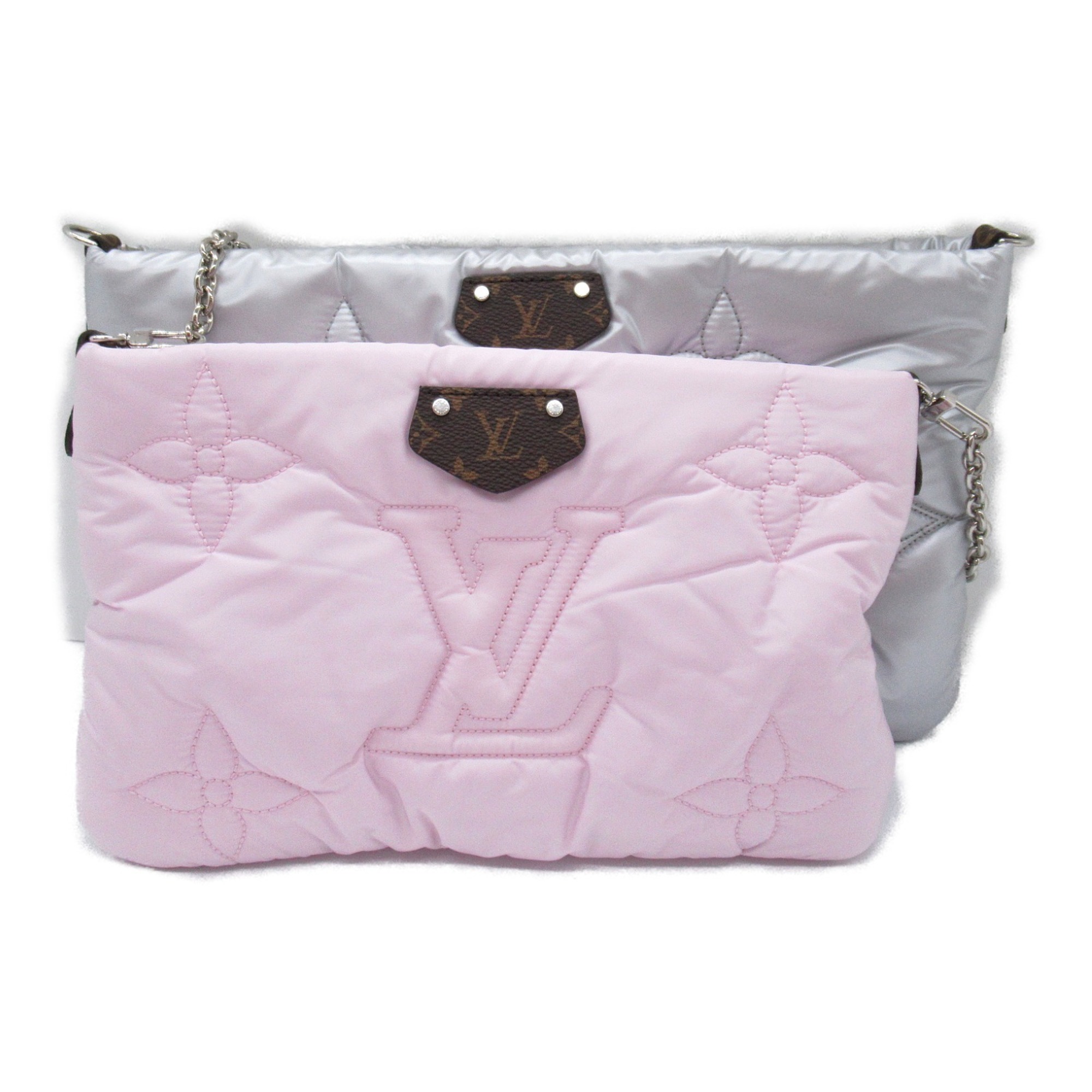 Louis Vuitton LOUIS VUITTON Maximulty Pochette Accessoires Shoulder Bag Nylon Recycled Women's Silver Pink M21056