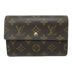 Louis Vuitton LOUIS VUITTON Porte Tresor Etui Papier Tri-fold Long Wallet Coated Canvas Monogram Women's Brown M61202