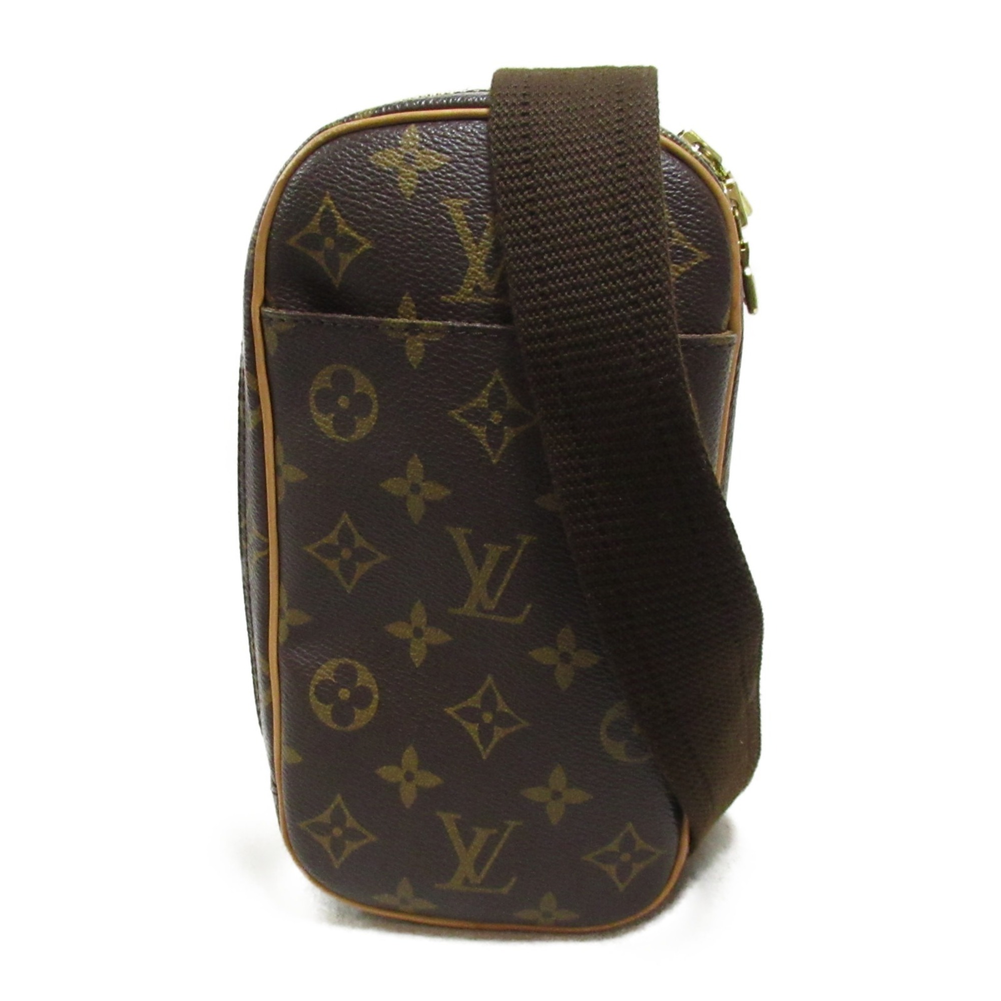 Louis Vuitton LOUIS VUITTON Pochette Ganju Waist Bag Body Coated Canvas Monogram Women's Brown M51870