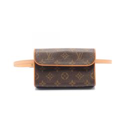 Louis Vuitton LOUIS VUITTON Pochette Florentine Monogram Waist Bag Body Coated Canvas Leather Women's Brown M51855