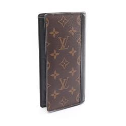 Louis Vuitton LOUIS VUITTON Portefeuille Brazza Monogram Macassar Bi-fold Long Wallet Coated Canvas Leather Women's Brown Black M69410