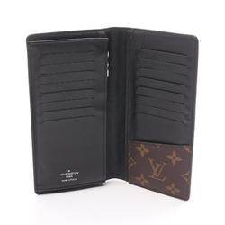 Louis Vuitton LOUIS VUITTON Portefeuille Brazza Monogram Macassar Bi-fold Long Wallet Coated Canvas Leather Women's Brown Black M69410