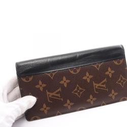 Louis Vuitton LOUIS VUITTON Portefeuille Brazza Monogram Macassar Bi-fold Long Wallet Coated Canvas Leather Women's Brown Black M69410