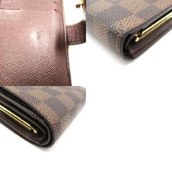 Louis Vuitton LOUIS VUITTON Portefeuille Viennois Bi-fold Wallet Coated Canvas Damier Men's Women's Brown N61674