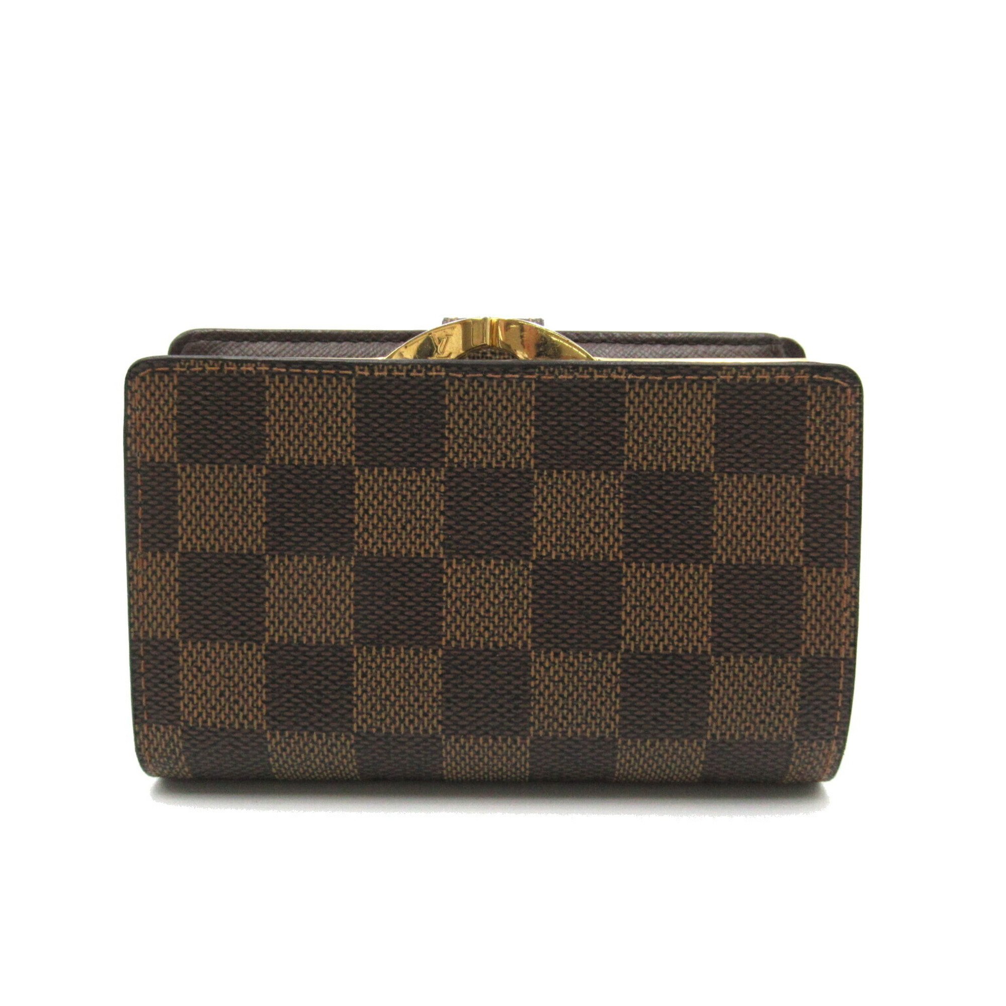 Louis Vuitton LOUIS VUITTON Portefeuille Viennois Bi-fold Wallet Coated Canvas Damier Men's Women's Brown N61674